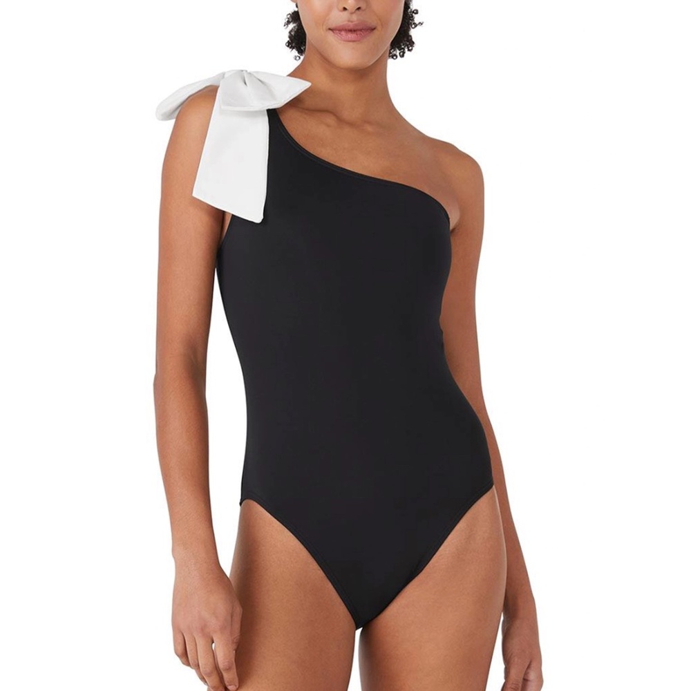 KATE SPADE SHOULDER BOW TIE ONE SHOULDER ONE PIECE SWIMSUIT - NWT